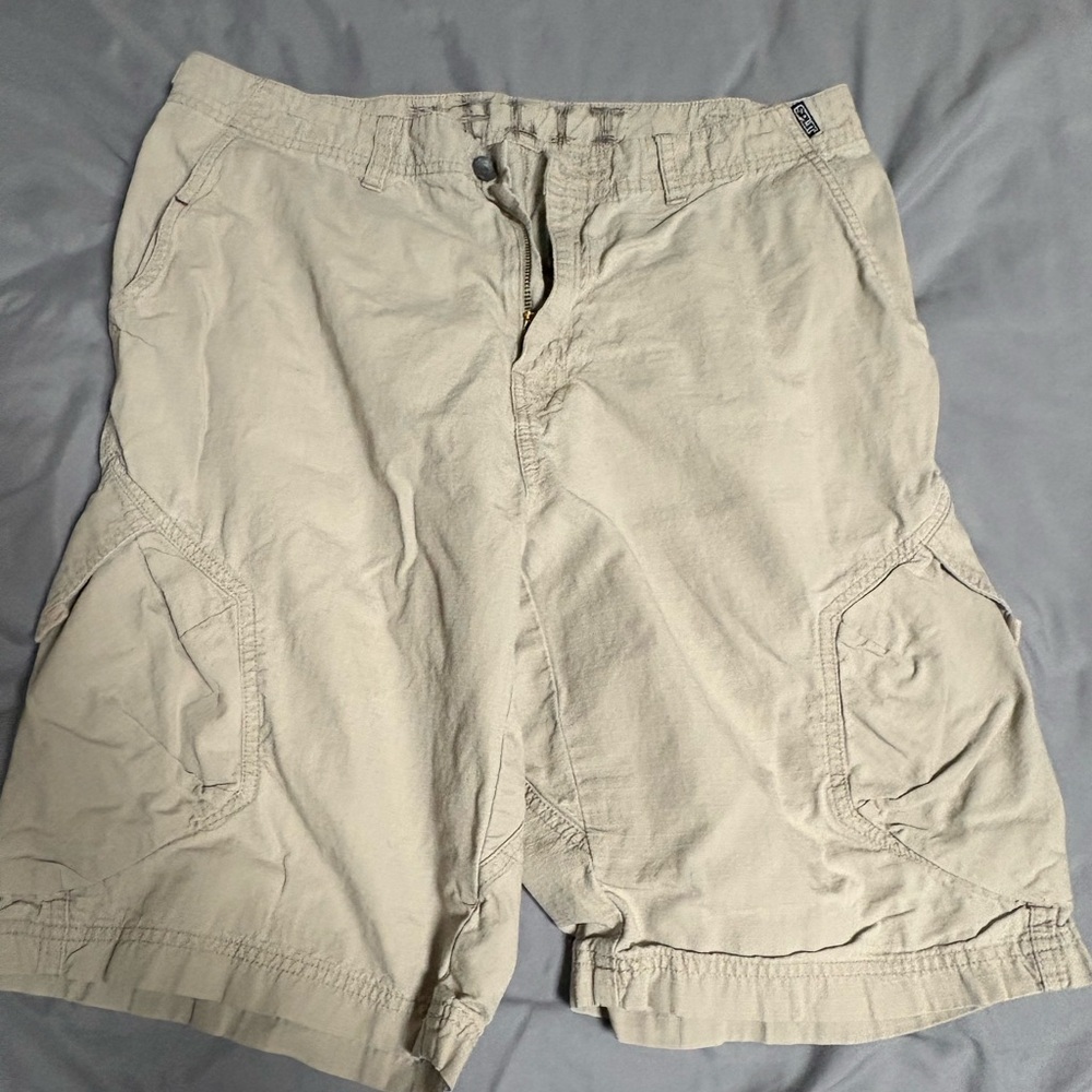 Men's Beige Cargo Shorts